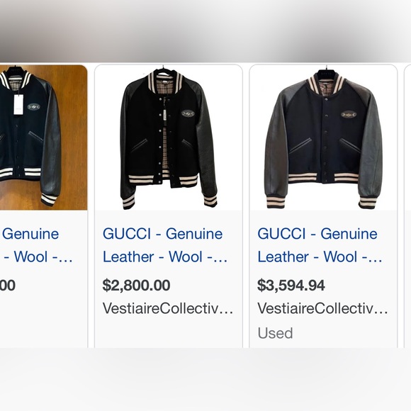 SOLD Gucci Interlocking G Horsebit Panelled Bomber Leather Jacket In Black - Picture 16 of 16